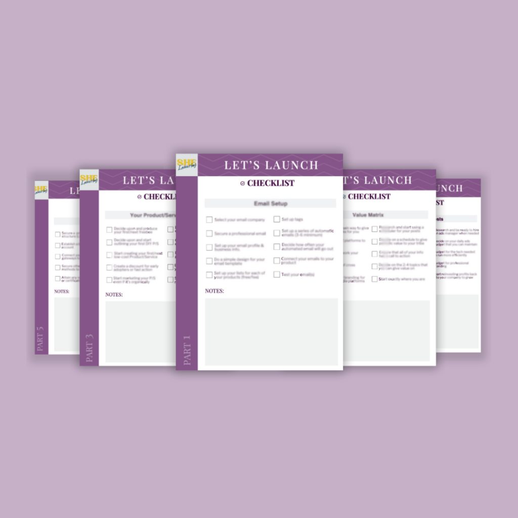 pre-launch checklist to help you start your online business